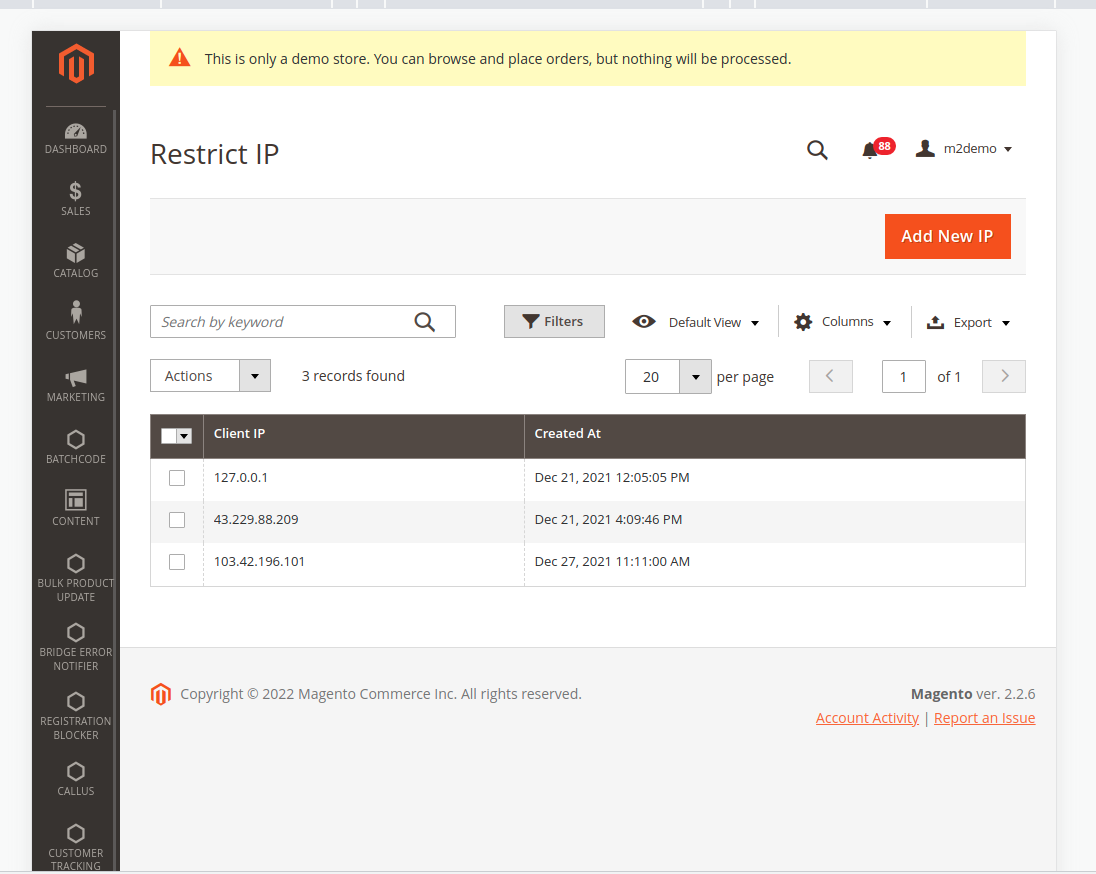 Restrict Ips